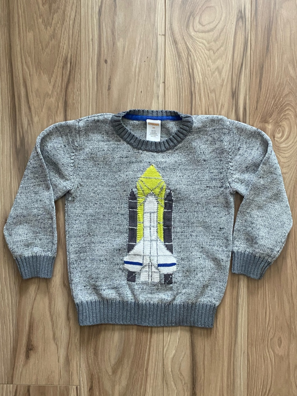 Gymboree Rocket Space Shuttle Cotton Knit Crewneck Sweater Size 3T